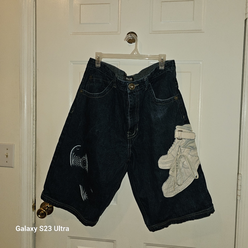 RARE Raw blue skateboard shorts